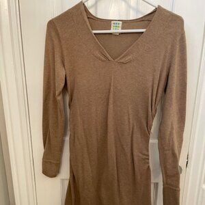 Camel-colored Title Nine sweater dress